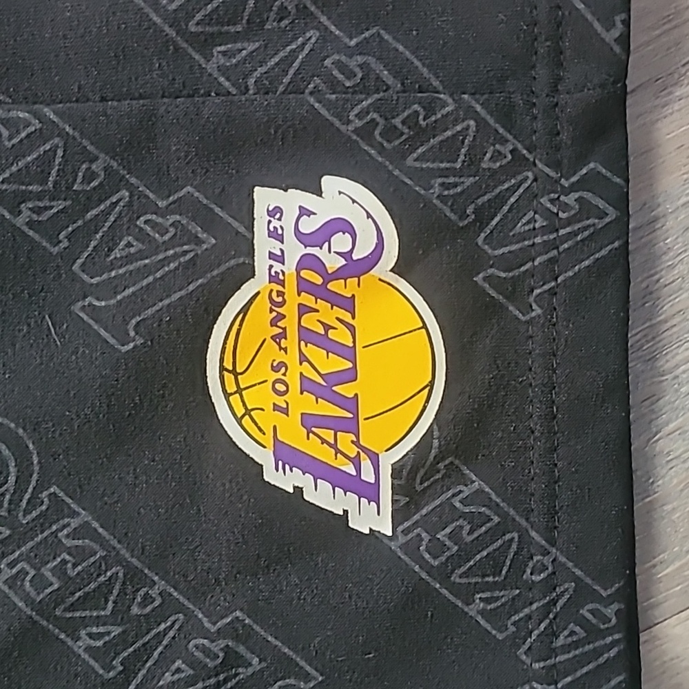 NBA Lakers Black Sweat Basketball Shorts Size Medium Men's - Picture 2 of 5